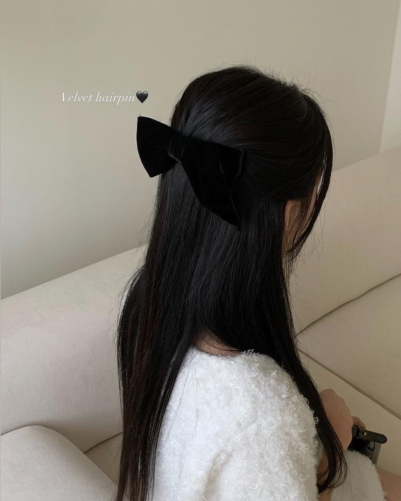 velvet ribbon hairpin